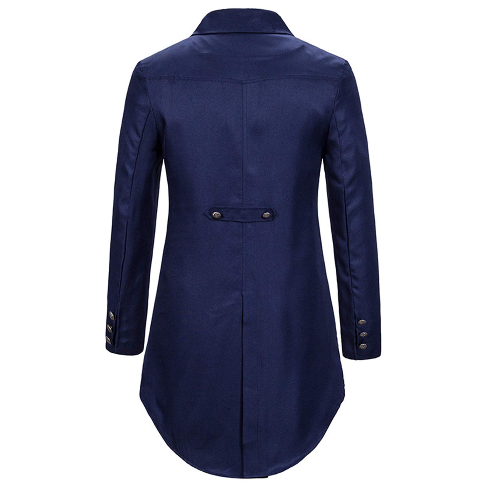 Steampunk Frack Cappotto da uomo con risvolto per il tempo libero, giacca da lavoro, vintage, medievale, per Carnevale vittoriano, per cosplay, travestimento di Halloween, costume per Halloween