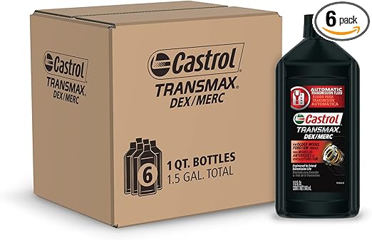 Castrol Transmax DEX/MERC Automatic Transmission Fluid, 1 Quart, Pack of 6