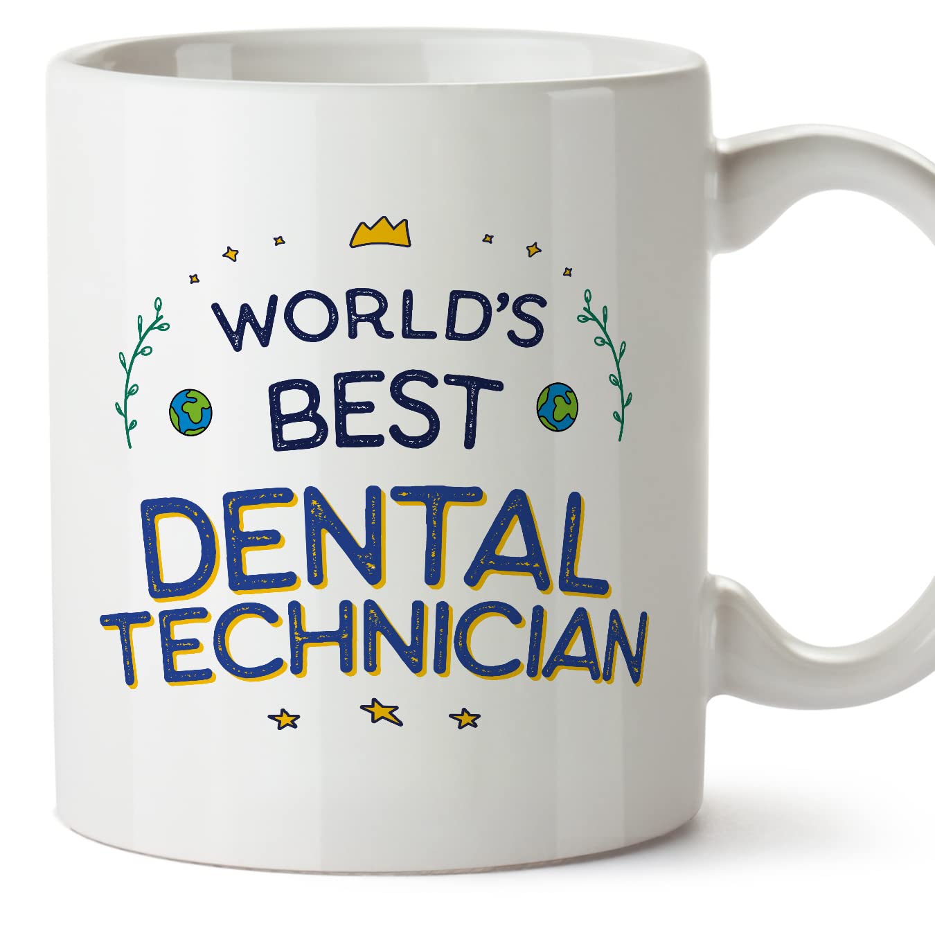 MUGFFINS Dental Technician Mug - in English - World's Best - Funny Gift for Colleagues - Ceramic 11oz Mug — image 1