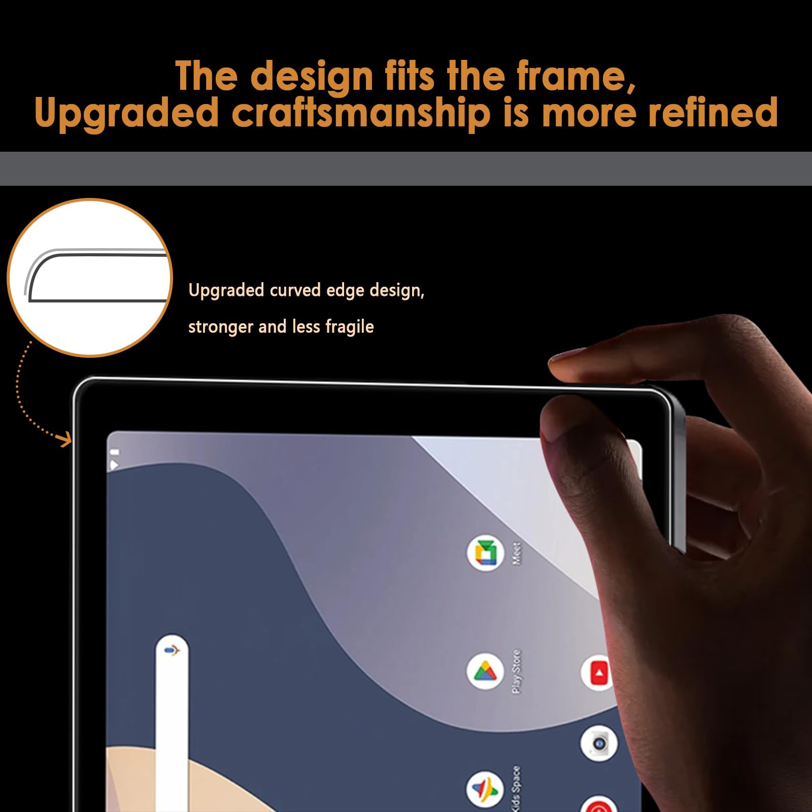 Paquete de 2 protectores de pantalla compatibles con la tableta Onn Gen4 de 10.1 pulgadas (modelo 2024), película de vidrio templado, antiarañazos, dureza 9H, fácil instalación 4