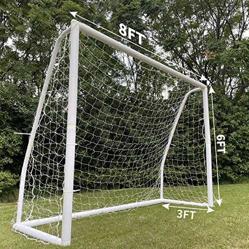 8' X 6' Soccer Goal, With Soccer Target Net, Youth Backyard Soccer Training Tools For Practice Shooting Accuracy, And Scoring Training Equipment, Stable Soccer Goal With Soccer Net And Carry Bag #TOP4