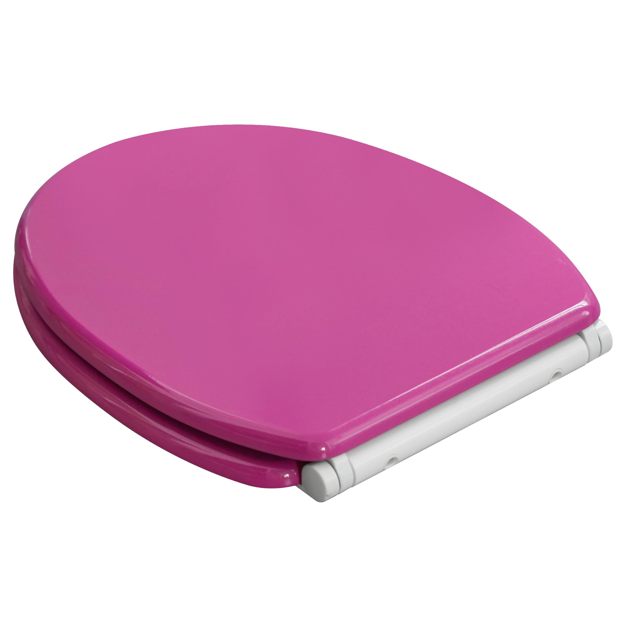 Sanilo Sedile WC con chiusura ammortizzata, grande scelta di copriwater scintillanti da legno robusto e di alta qualità (Rosa scintillante)