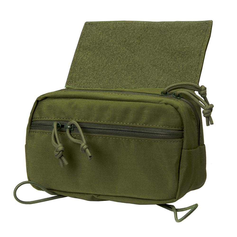 Tactical Drop Pouch with Hook and Loop,Sub Abdominal Carrying Kit Bag Tool Pouch for Airsoft JPC CPC AVS Tactical Vest Chest Rig