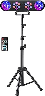 DJ Party Lights with Stand,Party Bar Light, Rotating Ball Disco Lights & Corlorful Par Light,Stage Lighting System Sound Activated for Bar Gig Move Band Dance Wedding Halloween Christmas