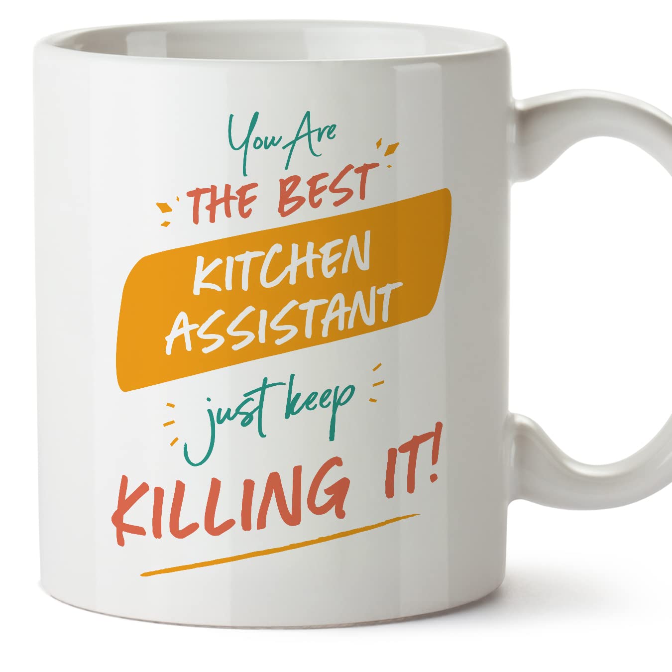 MUGFFINS Kitchen Assistant Woman Mug - in English - You are The Best Keep Killing it - Funny Gift for Colleagues - Ceramic 11oz Mug