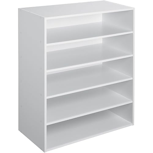 ClosetMaid 1565 Stackable 5-Shelf Organizer, White