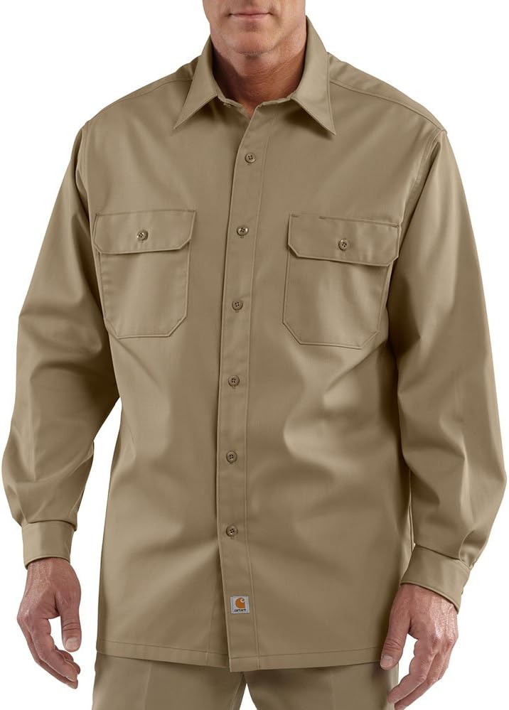 Men's Big & Tall Twill Long Sleeve Work Shirt