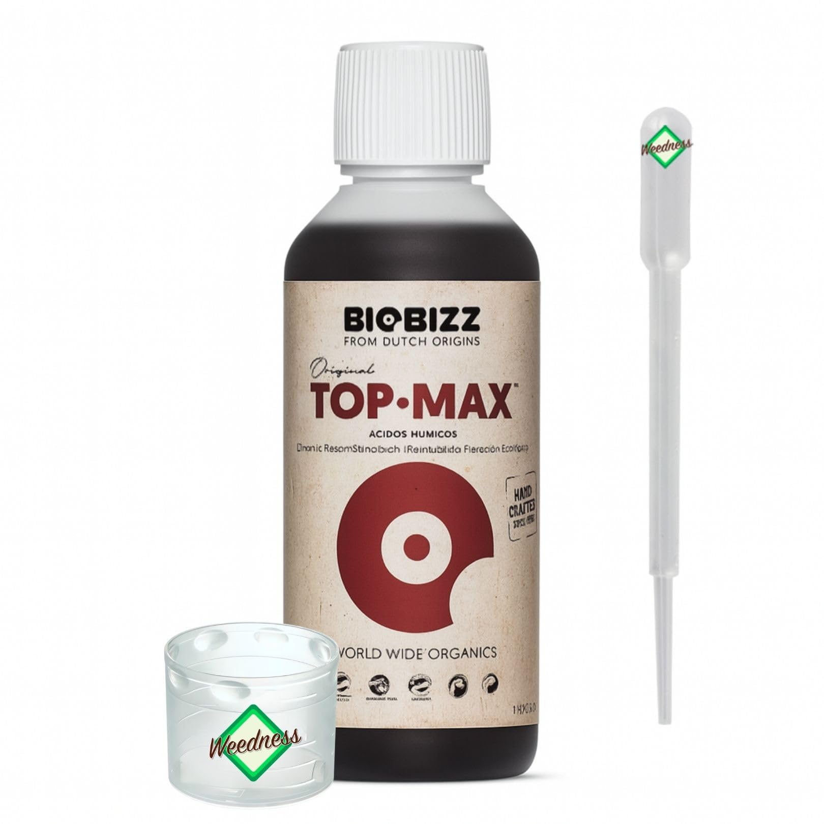 Weedness BioBizz Top Max 1 litres - Engrais Naturel Cultures de tomates en intérieur Orchidées liquides Bonsaïs biologiques NPK