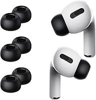 Vista 8 de Lanwow - Almohadillas de espuma viscoelástica para AirPods Pro. Almohadillas de silicona sin dolor. Antideslizante. Se adaptan al estuche de carga