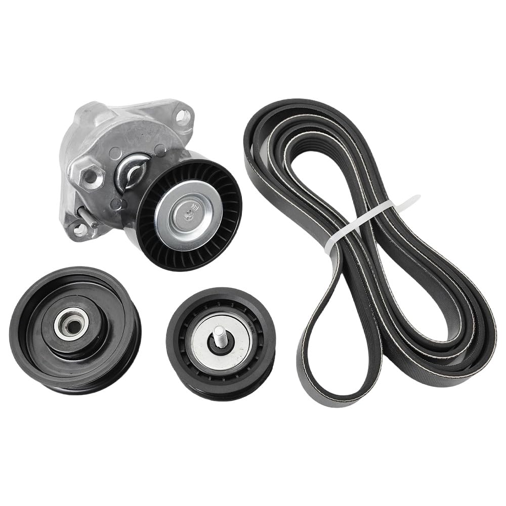 Engine Drive Belt Tensioner Idler Pulley Serpentine Belt Kit Compatible with 2006-2011 Mercedes-Benz ML550 GL450 GL550 SLK350 GLK350 E350 CL550 S550 SL550 G550#Replace 2722021419 2722000270