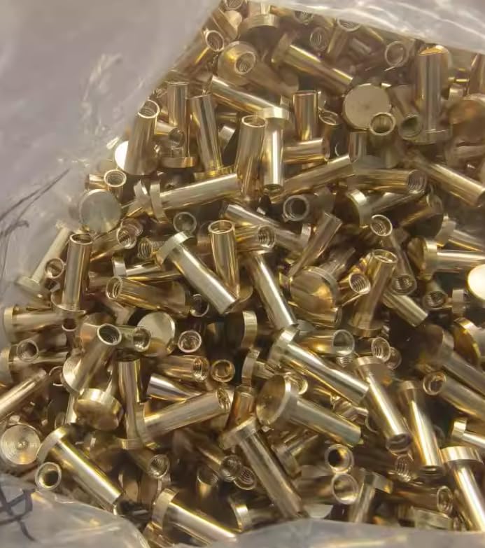 Glvaner 10 Sets M3 x 12mm Binding Screws, Solid Brass, Cross Head Chicago Screw Bingding Post Screw Kits for DIY Leather, Photo Albums, Bookbinding, Scrapbook, Belt