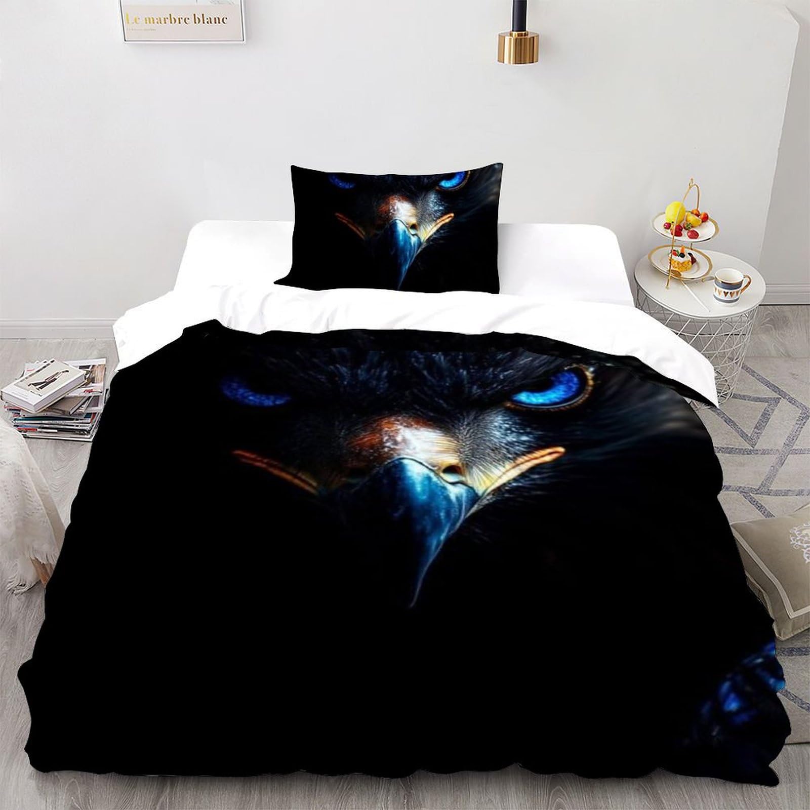 Parure de lit microfibre respirante et douce avec housse de couette imprimé 3D
