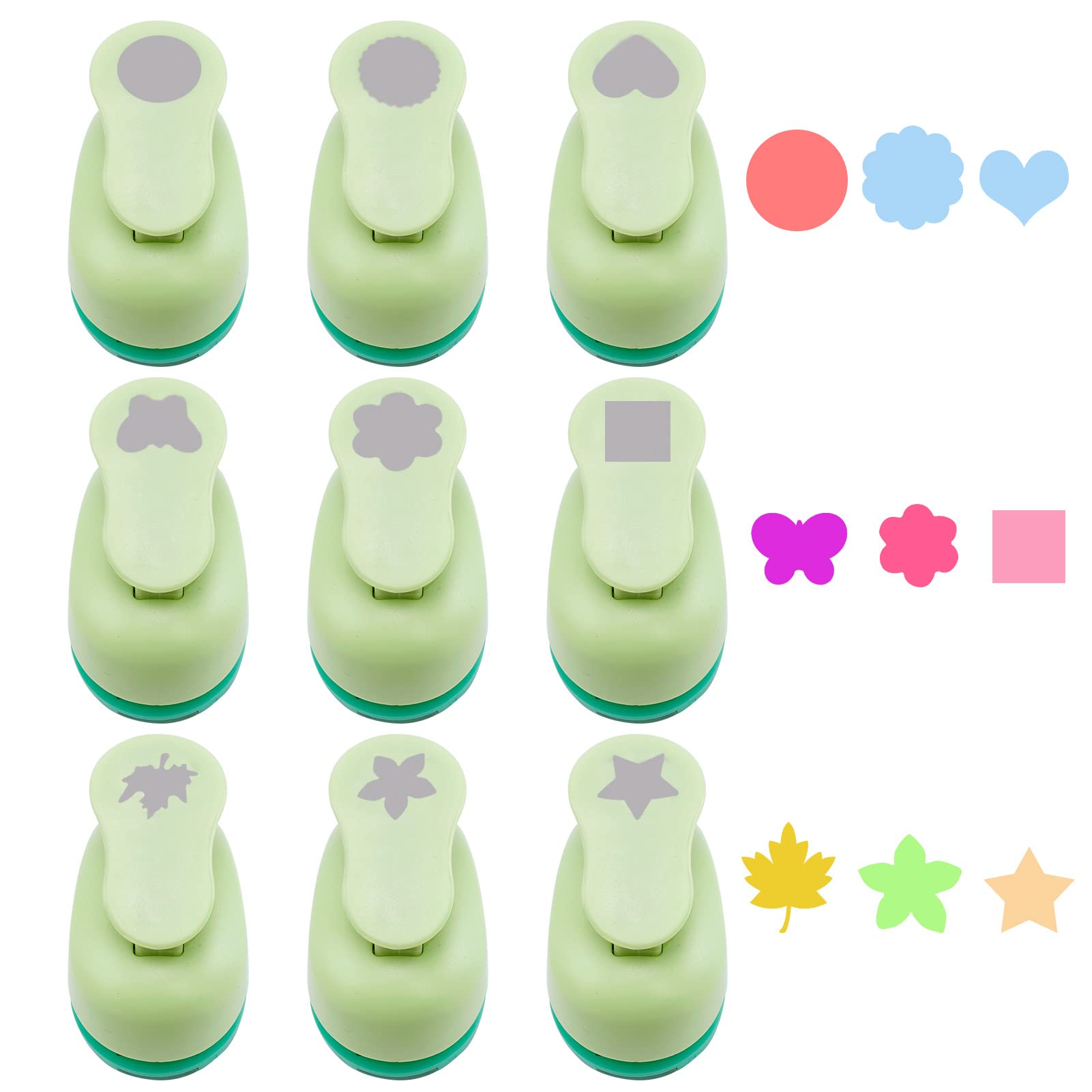 Lot 6 Perforatrices Motifs – Cœur & Étoile, 10 Mm / 15 Mm / 25 Mm – Scrapbooking, Etiquettes Cadeaux