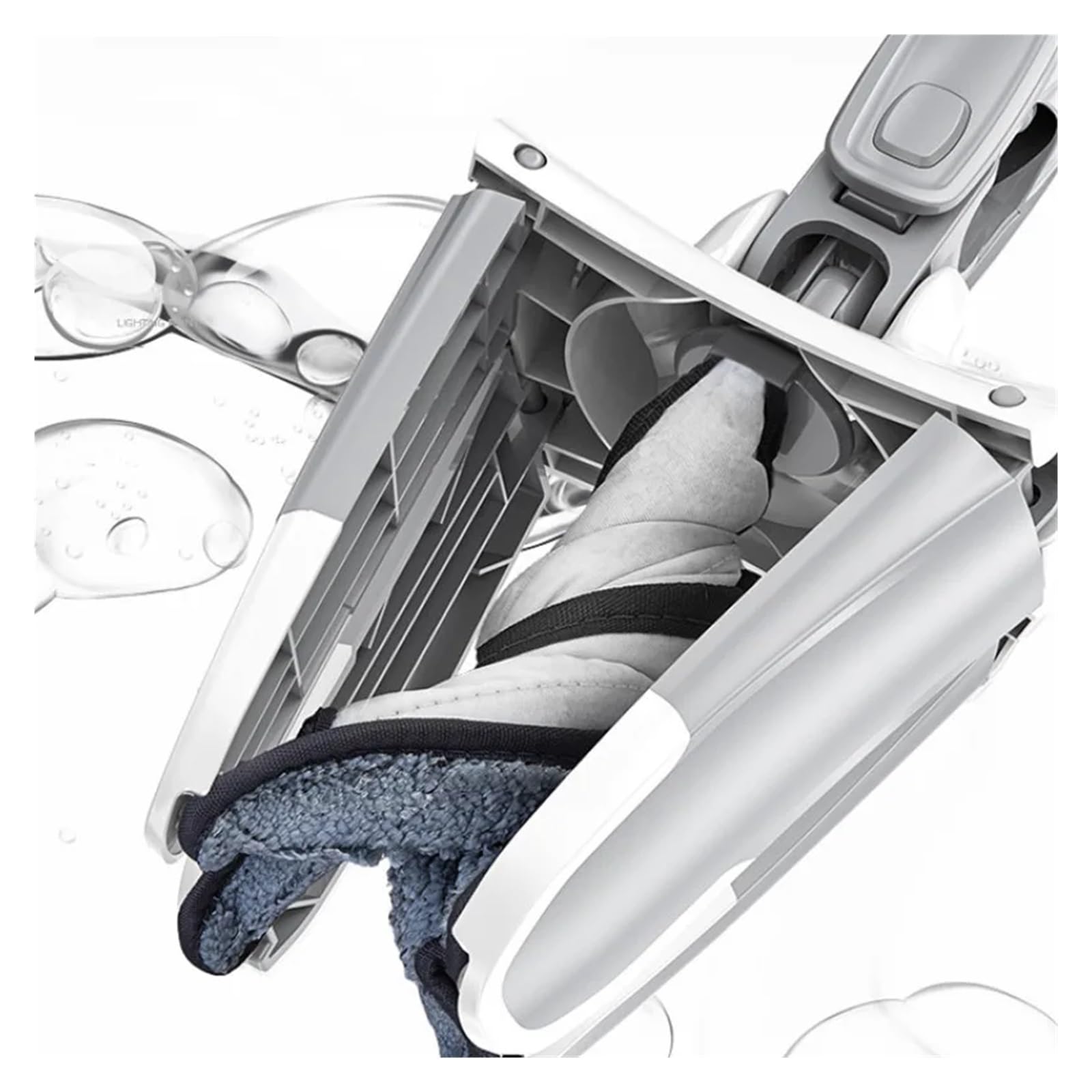 Mop for pulizia pavimenti X-Type Cuscinetti riutilizzabili in microfibra Mop piatto a 360° compatibile con la casa Sostituisci il lavaggio a mani libere Strumenti for la pulizia della casa