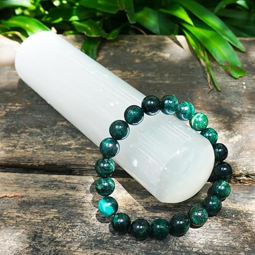Miniatura 4 de 10MM Emerald Bracelet for Unisex | Fits for about 7.5" Wrist | Birthstone of May | Heart Chakra Green Crysta| Spritual Healing Valentines Gift for