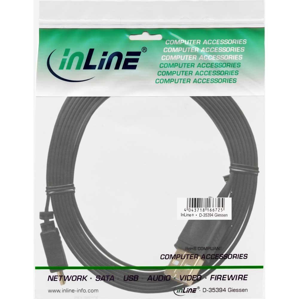 CAVO USB 2.0 CONNETTORI A-B, LUNGHEZZA MT. 3 COLORE NERO
