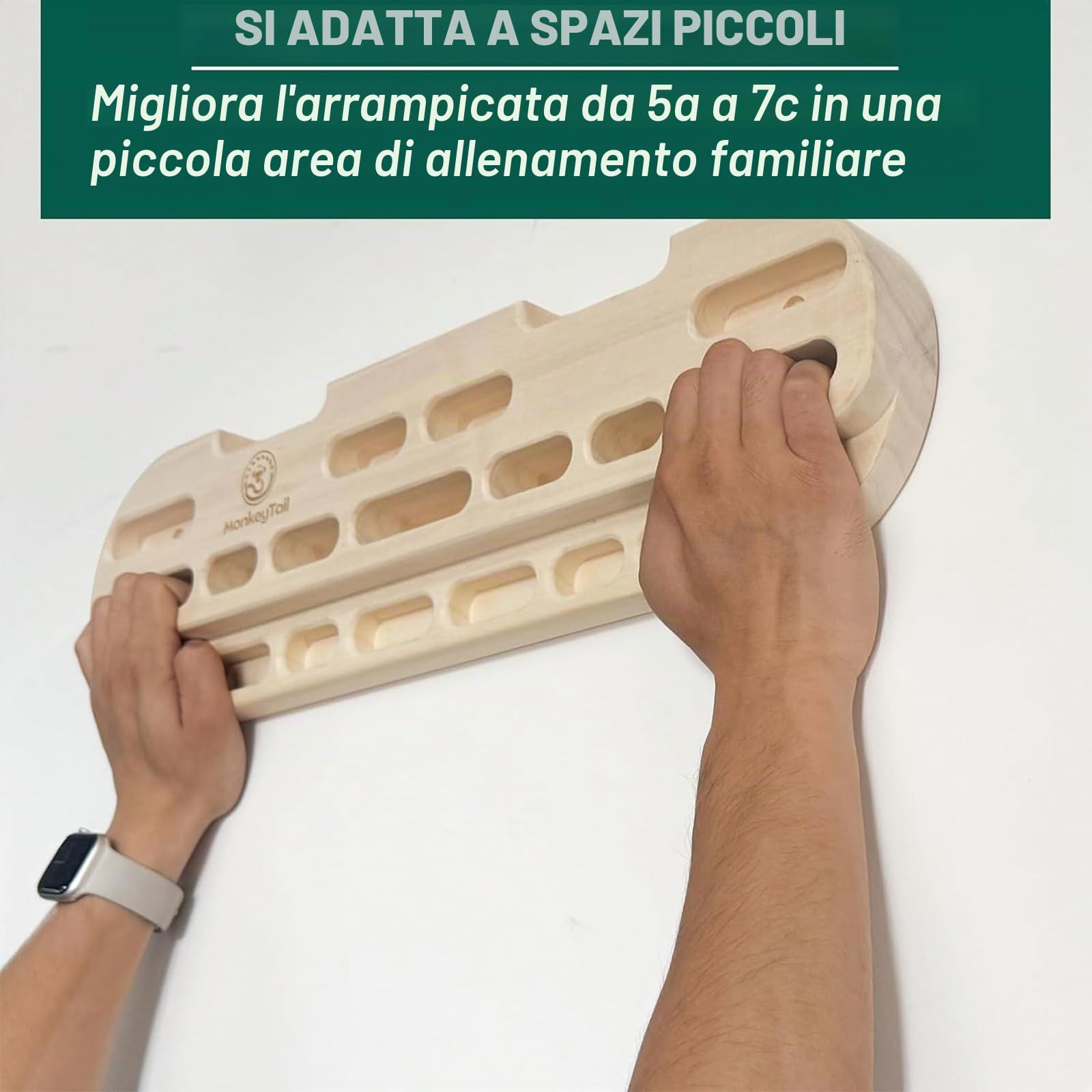 MonkeyTail Climbing Board Hangboard per allenare le dita, Grip Hangboard, Bouldering Equipment per tutti gli allenatori di arrampicata