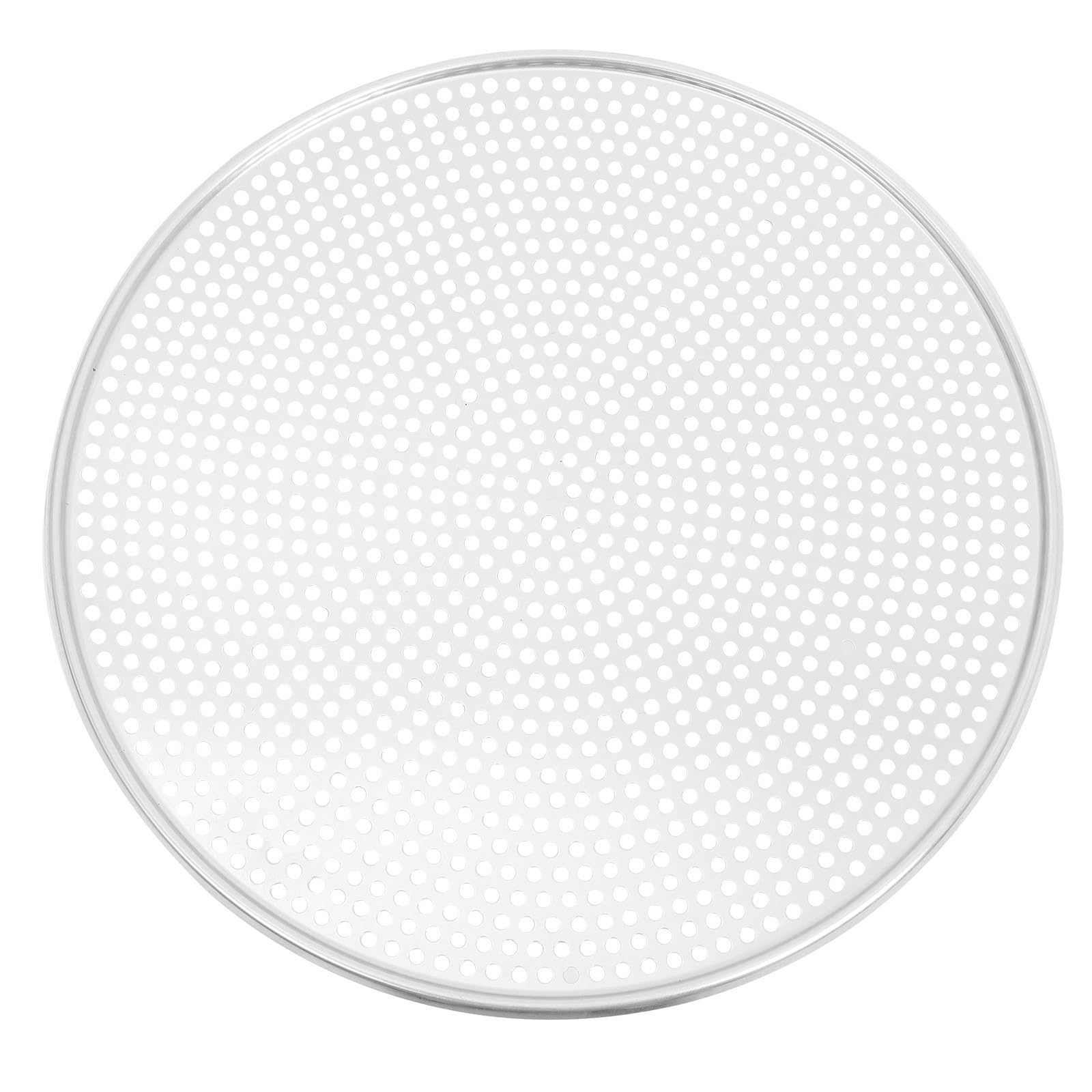 FRCOLOR Rundes Aluminium Pizzablech mit Gelochter Oberfläche Antihaftbeschichtung und Wärmeableitung für Pizza Backen zu Hause und Café