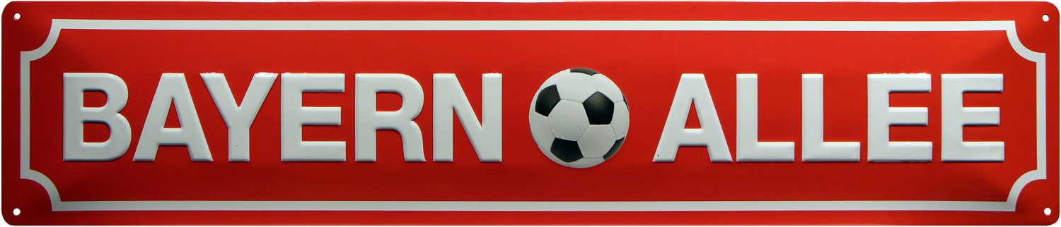 Retro Blechschild „Bayern Allee“ – 46x10 Cm – Witziger Spruch Als Wanddekoration Oder Geschenk
