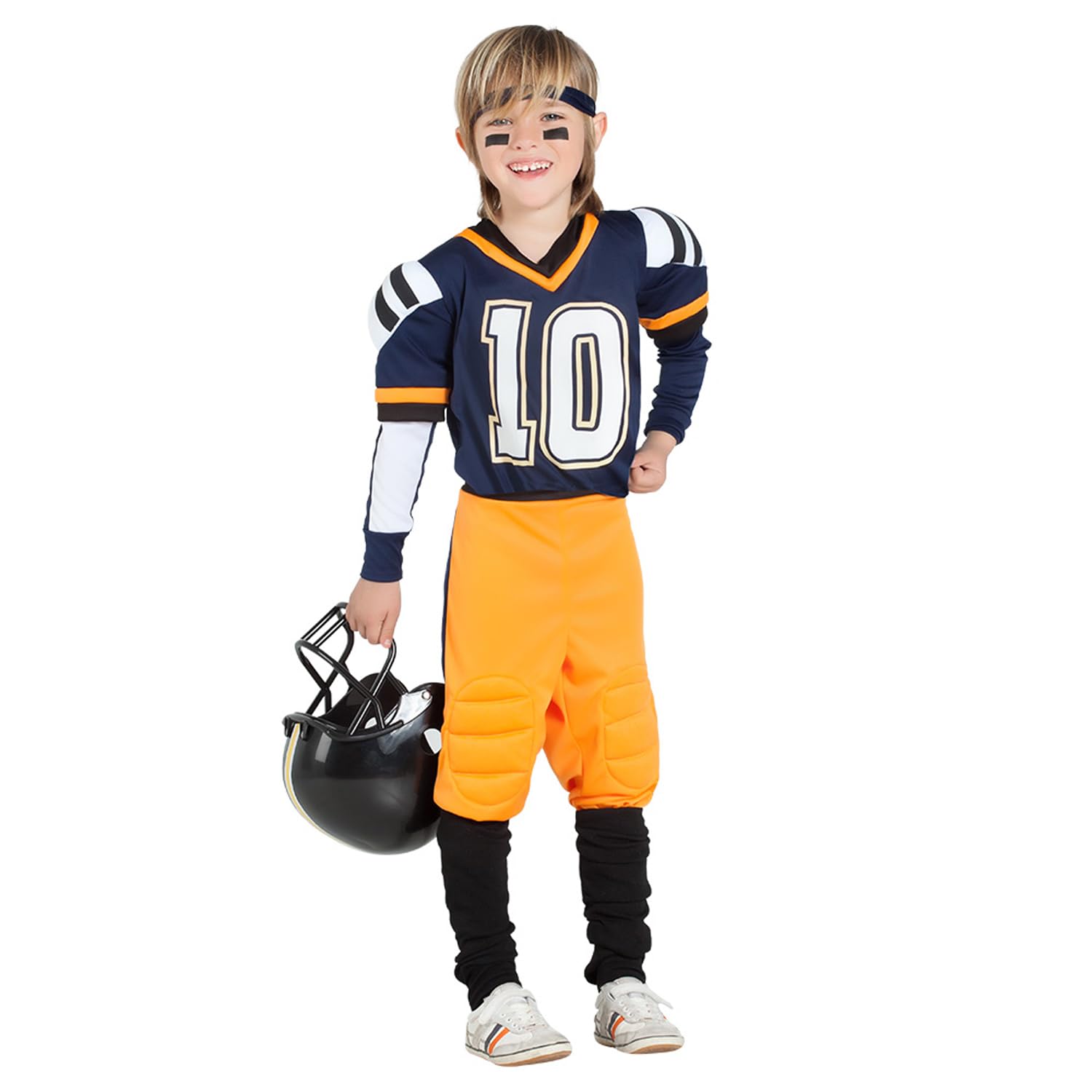 Boland - Kinderkostüm American Football, 6-teilig, Faschingskostüm für Mottoparty, Halloween oder Karneval, Superbowl, 7-9 Jahre