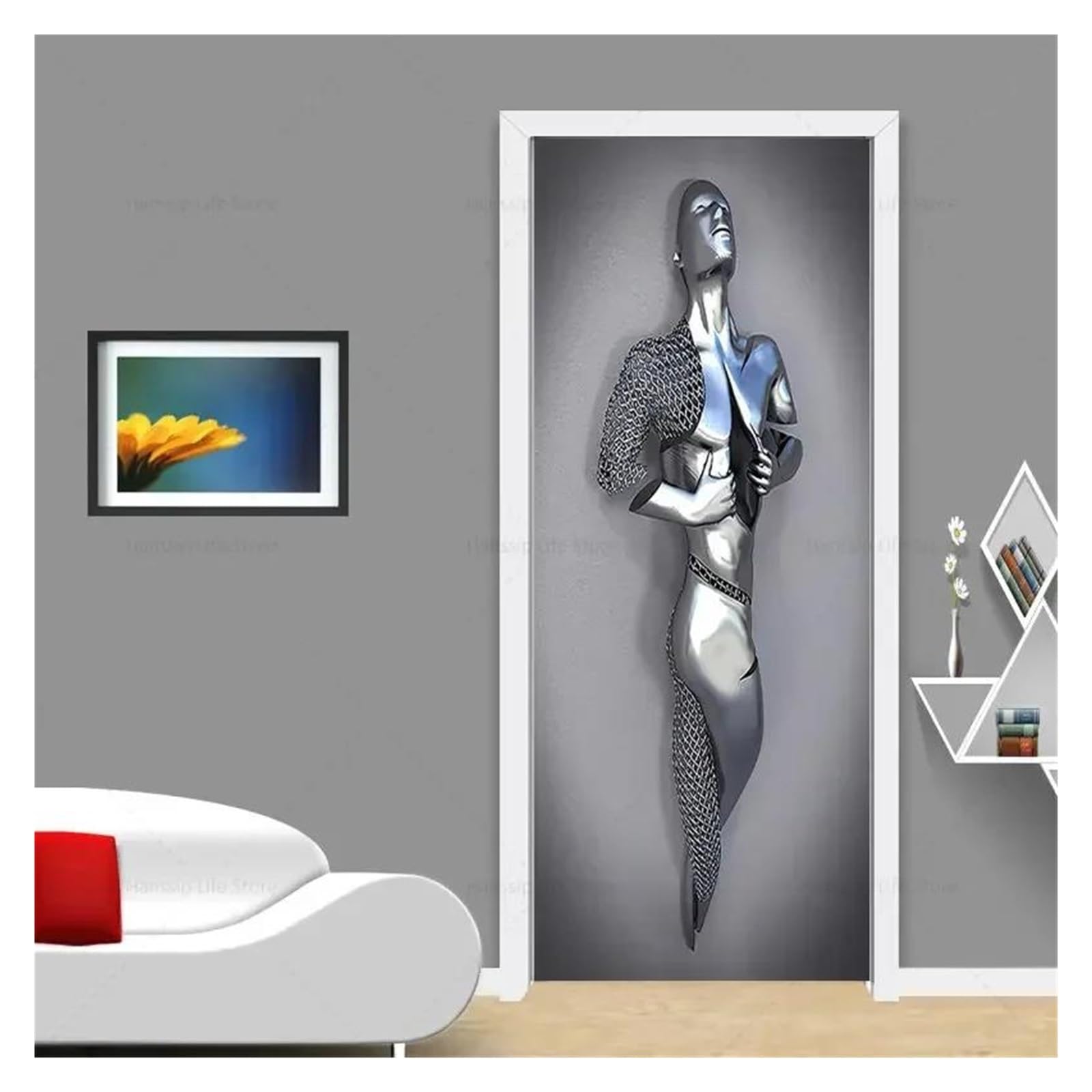 Sticker muraux effet métal doré pour une décoration de maison élégante et chic
