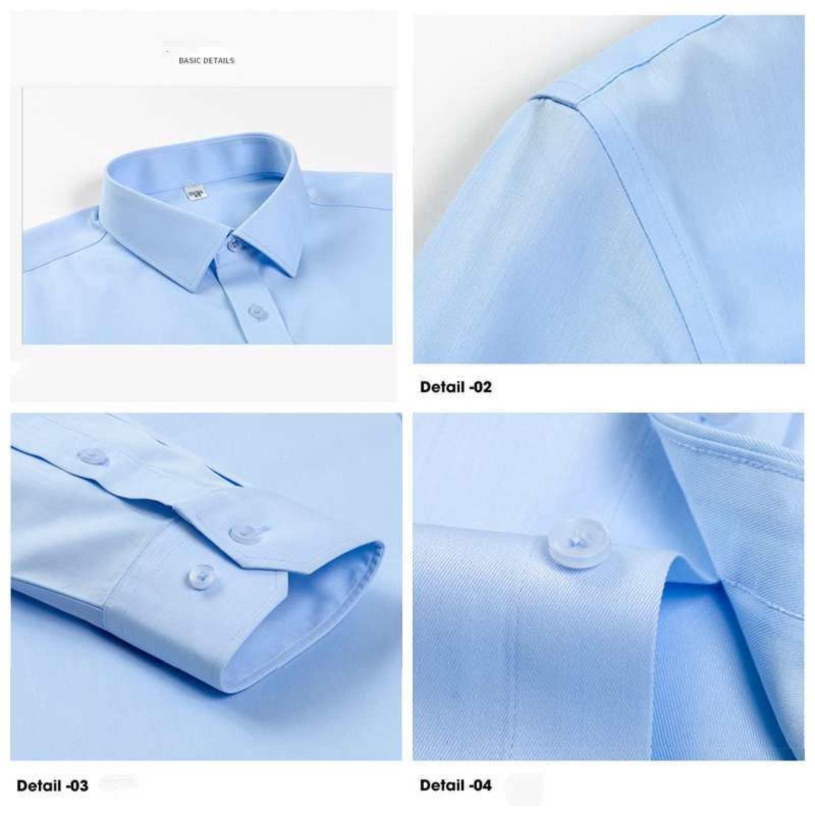 Business-Hemden Für Herren, Klassische, Solide Slim-Fit-Hemden Ohne Bügel, Langärmliges Herren-Baumwollhemd, Atmungsaktive Cardigan-Oberteile Für Party- Und Hochzeits-Smokinghemden, Babybl