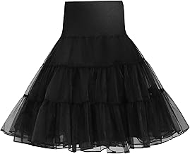Women's 50s Vintage Petticoat A-line Underskirt for Ladies Rockabilly Tutu Skirt Half Slip S-XXL