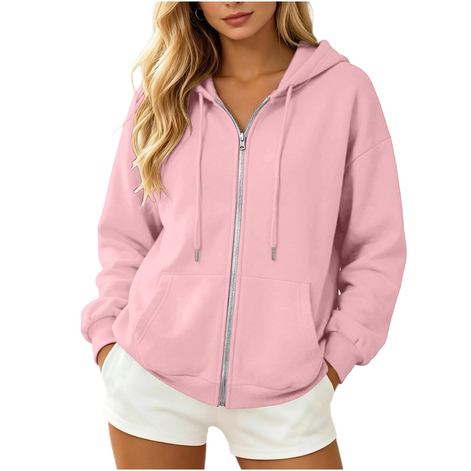 Hoodie Damen Kapuzenpullover Glitzer Streetwear Y2K Hoodies Sweatshirt