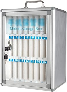 phone storage cabinet Mobile Phone Management Case Multiple Mobile Phone Organisers With Locks Student Mobile Phone Storage Cabinet Mobile Phone Organizer (Color : Silver, Size : 24 bits)