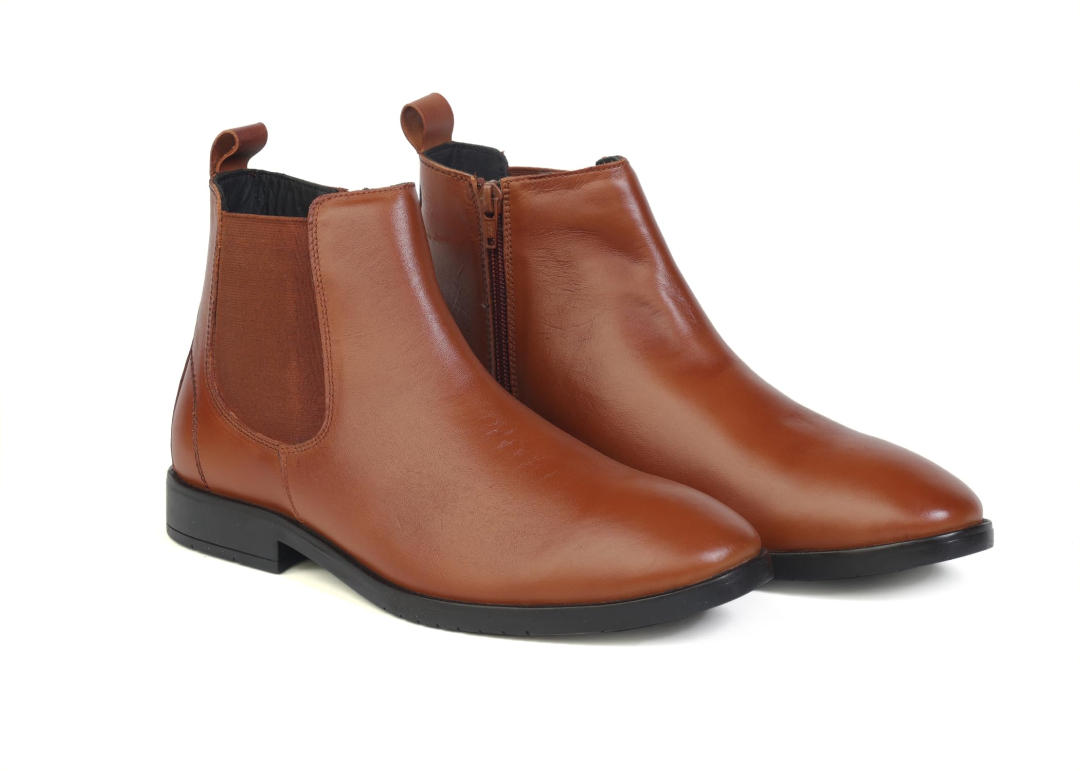 Quadro Mens Italian Leather High Ankle Boots Handcrafted British Style Chain Boots for Men | Tan, Size - 10 (B0CRWPKY54) Amazon Price History, Amazon Price Tracker