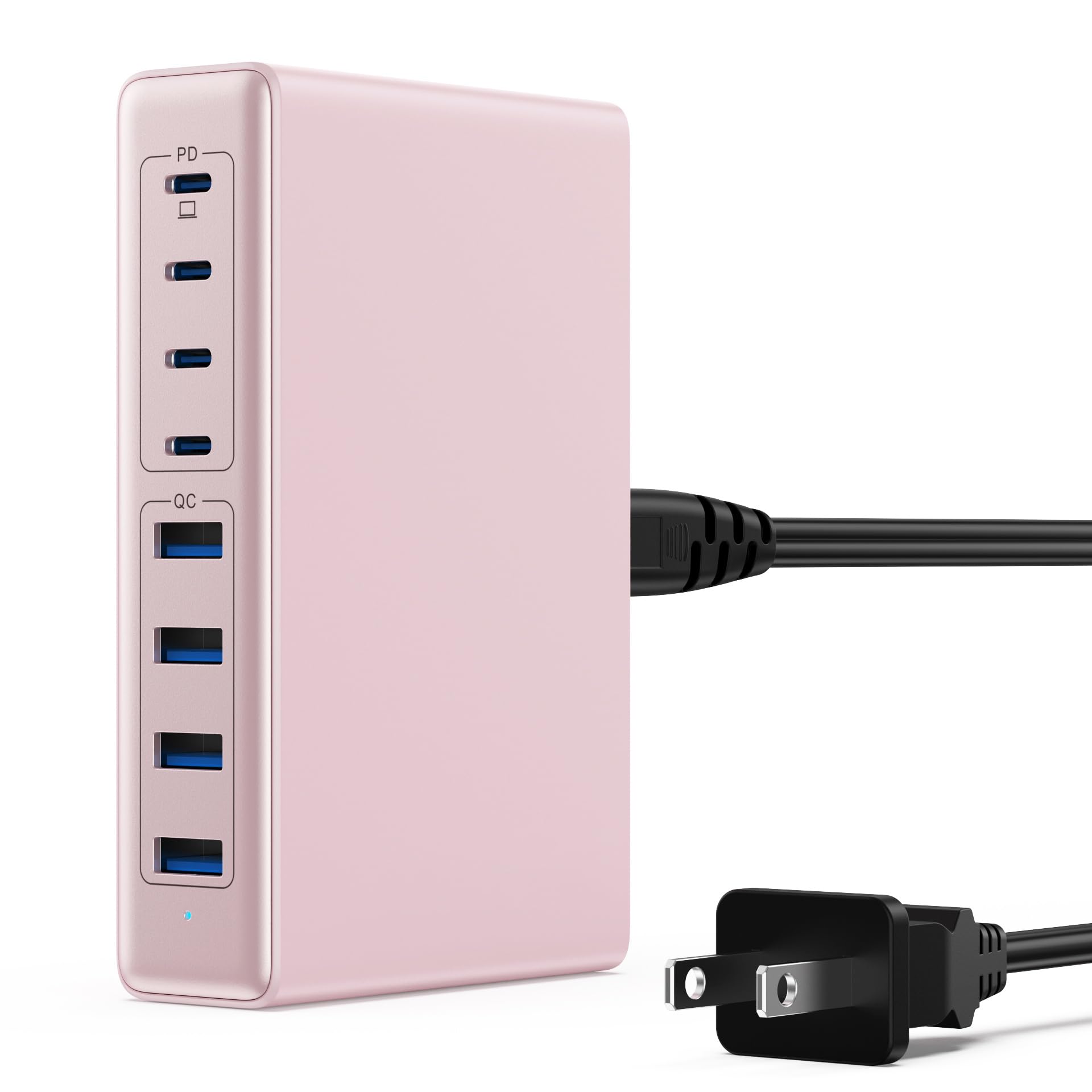 200W USB C Charger Block,GaN IV Charging Station 8 Ports,QC4.0 Fast Charging Station Hub+PD 65W USB C Laptop Charger Adapter Compatible with MacBook