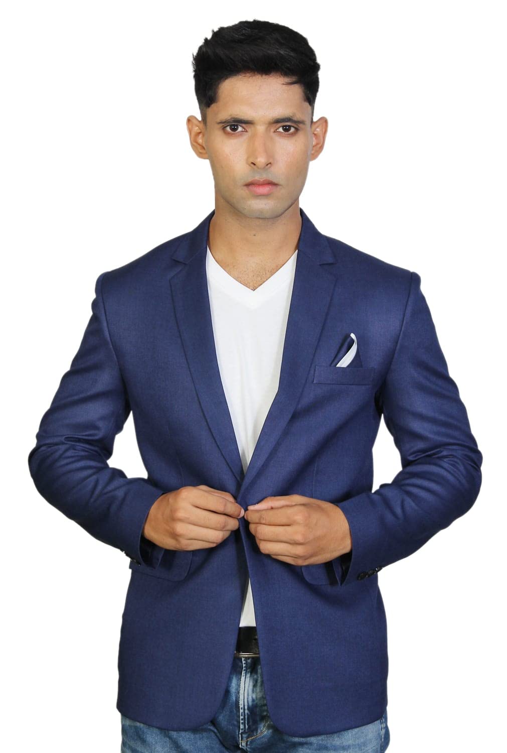 minaar creations Men's Slim Fit Breasted Solid Blazer-picture-17