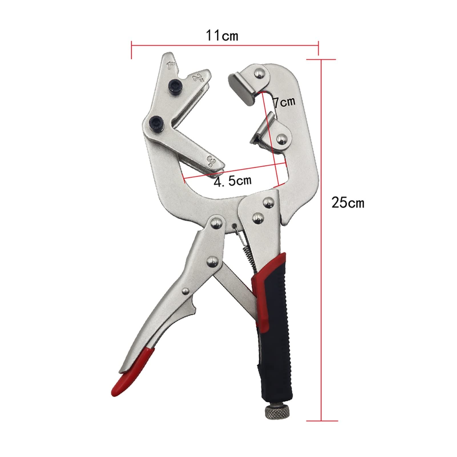 Pinza a Morsetto C 2 in 1, Pinza Resistente, Regolabile, Angolo retto, per Saldatura, carpenteria, Lavorazione del Legno, Morsetto a Morsetto con Foro Tascabile.