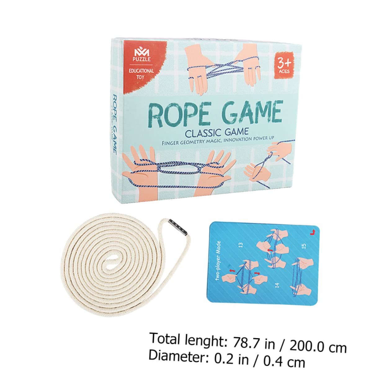 VANZACK 1 Set Educational Strings Game Chinese Weaving Rope for Fun Finger Game for Family School and Travel Activities Present for Birthdays and Holidays