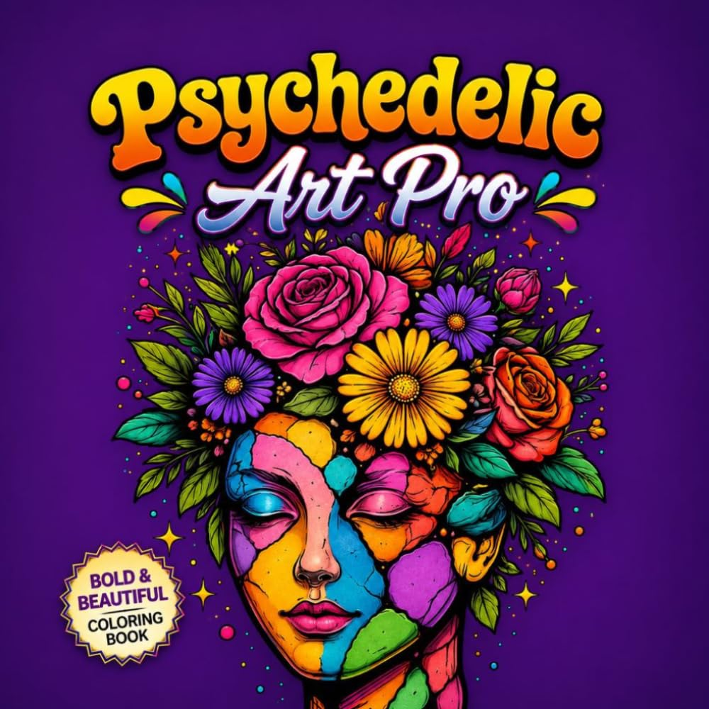 Psychedelic Art Pro: 51 Bold & Beautiful Designs for Relaxation and Creativity