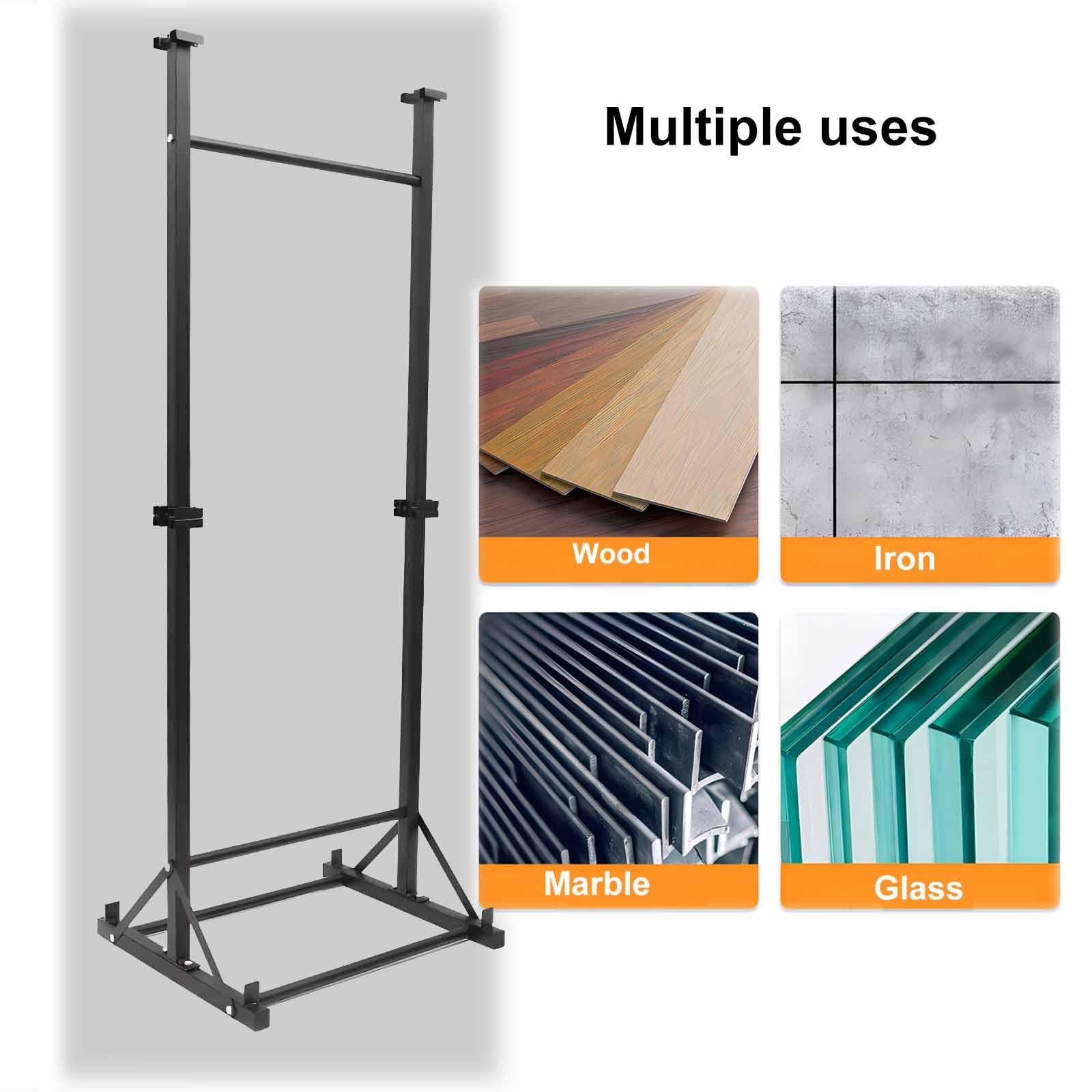 Bodenstehendes Keramikfliesen-Ausstellungsregal, Holzregal, Organizer für Supermärkte und Bastelausstellungen, Baumaterial, Proben, Präsentationsständer (46 x 50 x 149 cm)