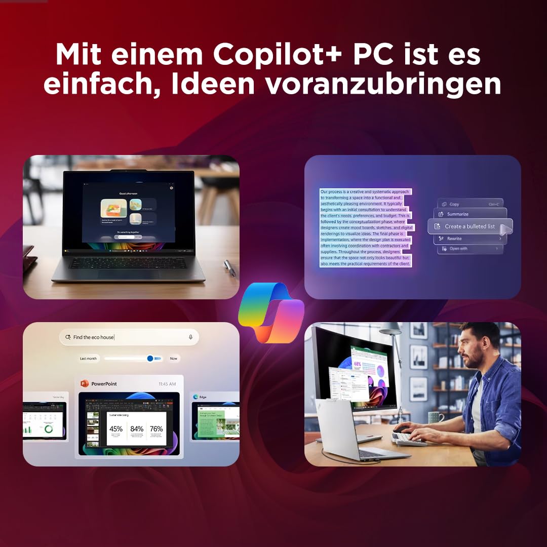 Lenovo Yoga AIOi PC | Copilot+PC | 27" QHD Touch Display | Intel Core Ultra 7 356H | 32GB RAM | 1TB SSD | NVIDIA GeForce RTX 5060 | Windows 11 | Inkl. Maus und Tastatur | Grau | 3 Monate Premium Care