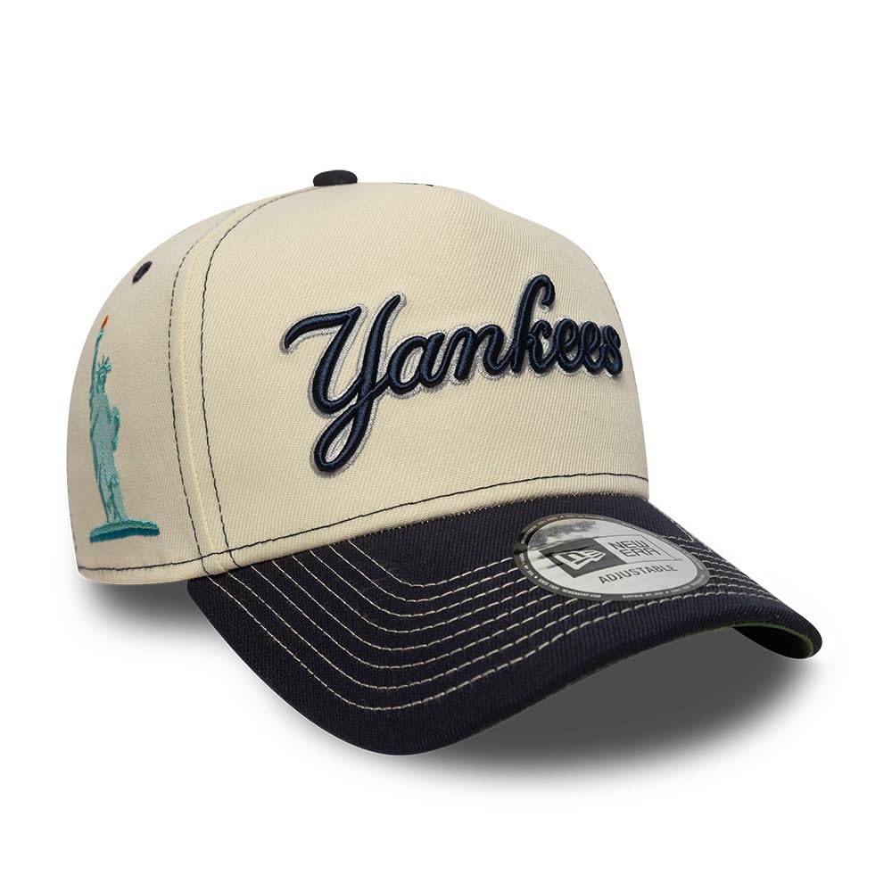 New Era Unisex Light Beige Adult's 9Forty A Frame City Icon Statue Of Liberty Mlb New York Yankees Baseball Cap Hat