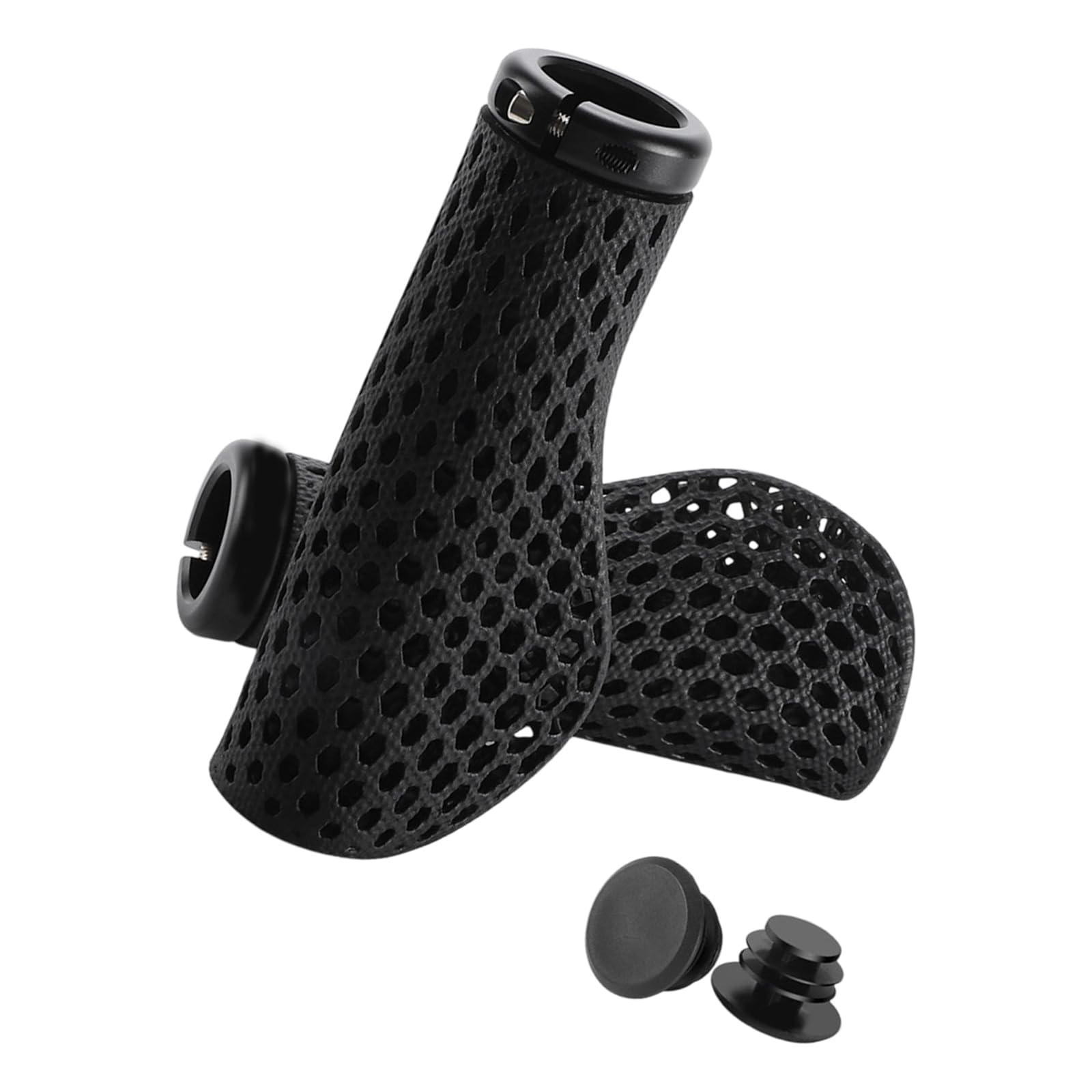 1 par de empuñaduras ergonómicas de repuesto para manillar de bicicleta, transpirable, absorción de golpes, fácil instalación, impermeables, empuñaduras de bicicleta de montaña