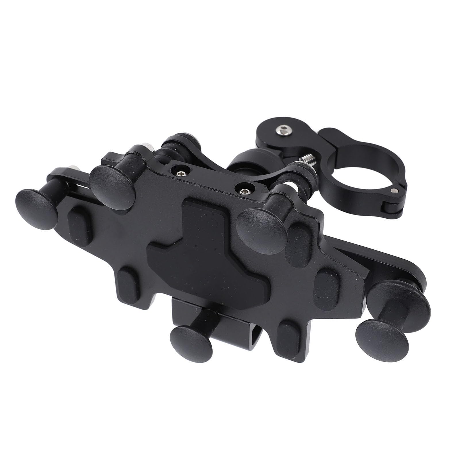 CHICIRIS Support de Téléphone pour Moto, Alliage d'aluminium Résistant aux Chocs, Angle de Réglable pour Cyclisme et Scooters (Black)