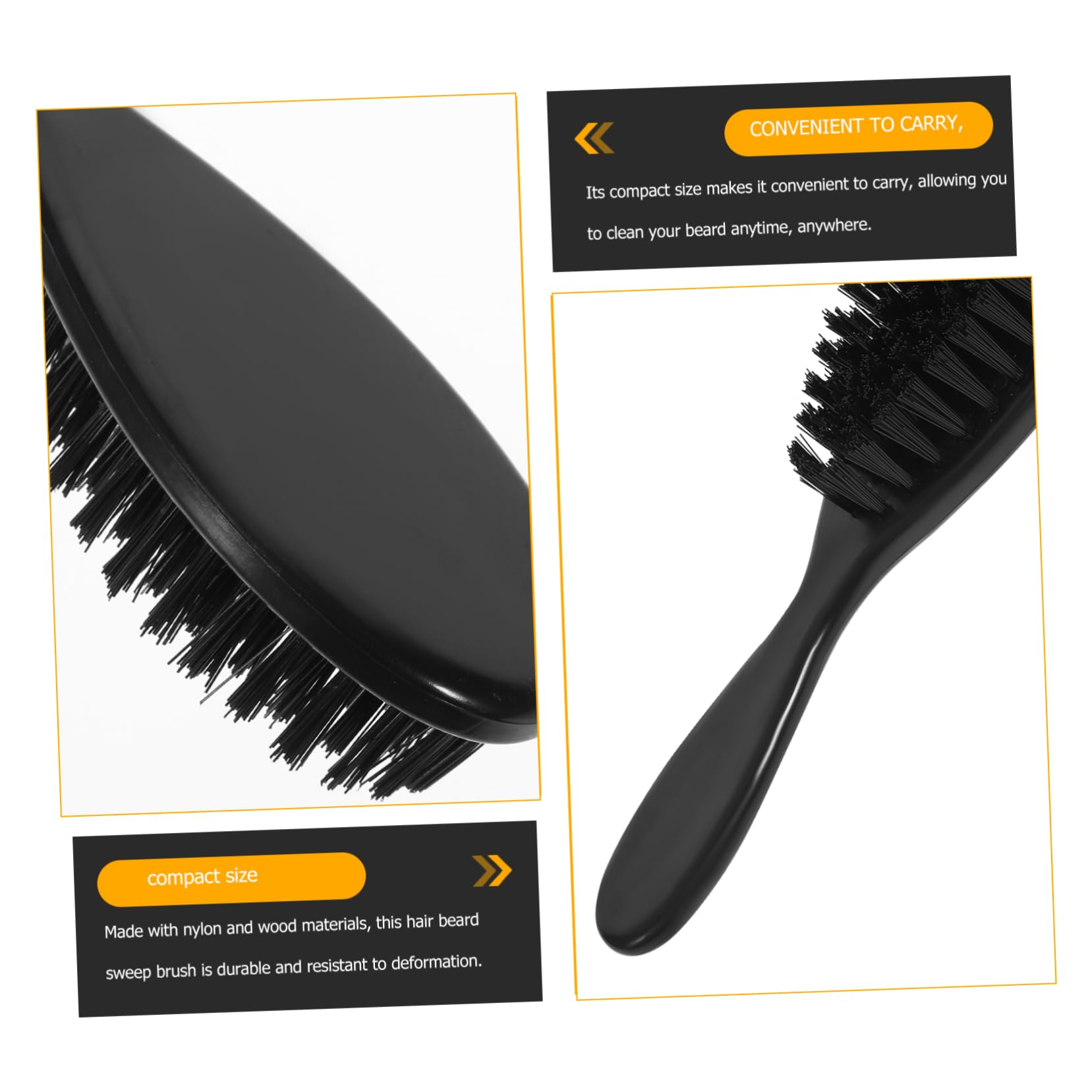 Beatifufu Men's Face Shaving Brush 4pcs Beard Brush Set Salon Brush for Beard Shaping