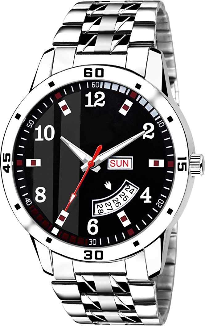 HORCHIS Casual Analog Black & Grey Dial Mens Stainless Steel Watch-HORC_ENT_11086 (B08BG3HVS8) Amazon Price History, Amazon Price Tracker