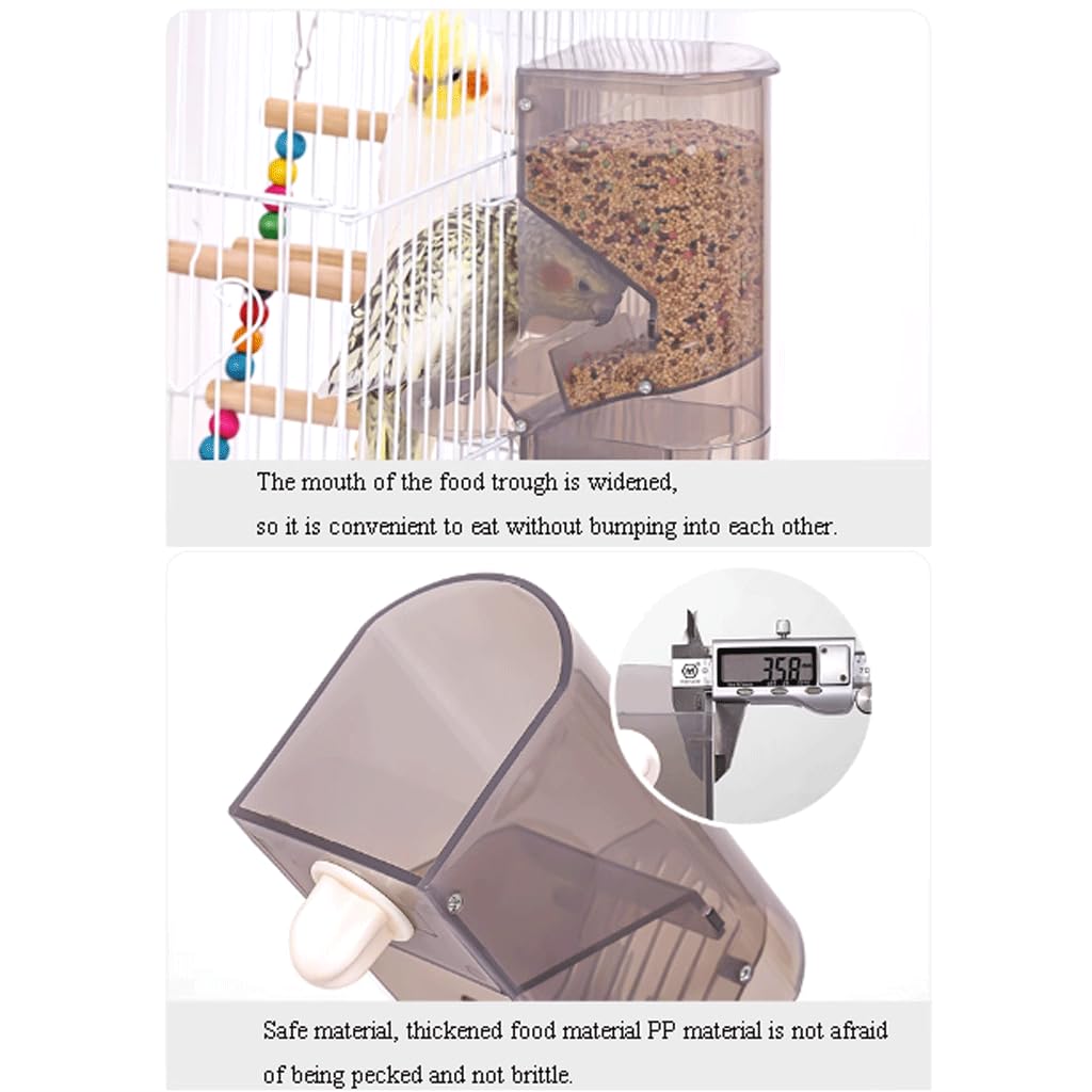 Mangeoire automatique pour perroquets et oiseaux, Cage suspendue anti-éclaboussures, boîte de nourriture pour oiseaux, séparateur de pailles, mangeoire pour usage domestique Mangeoires à oiseaux