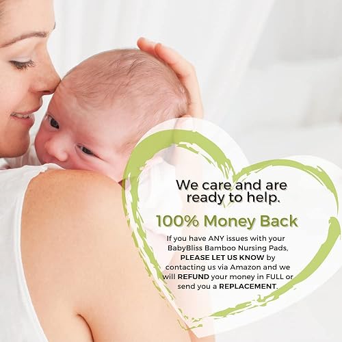 Miniatura 8 de Almohadillas de lactancia de bambú orgánico  14 almohadillas lavables con bolsas de lavado y almacenamiento  Almohadillas de algodón reutilizables