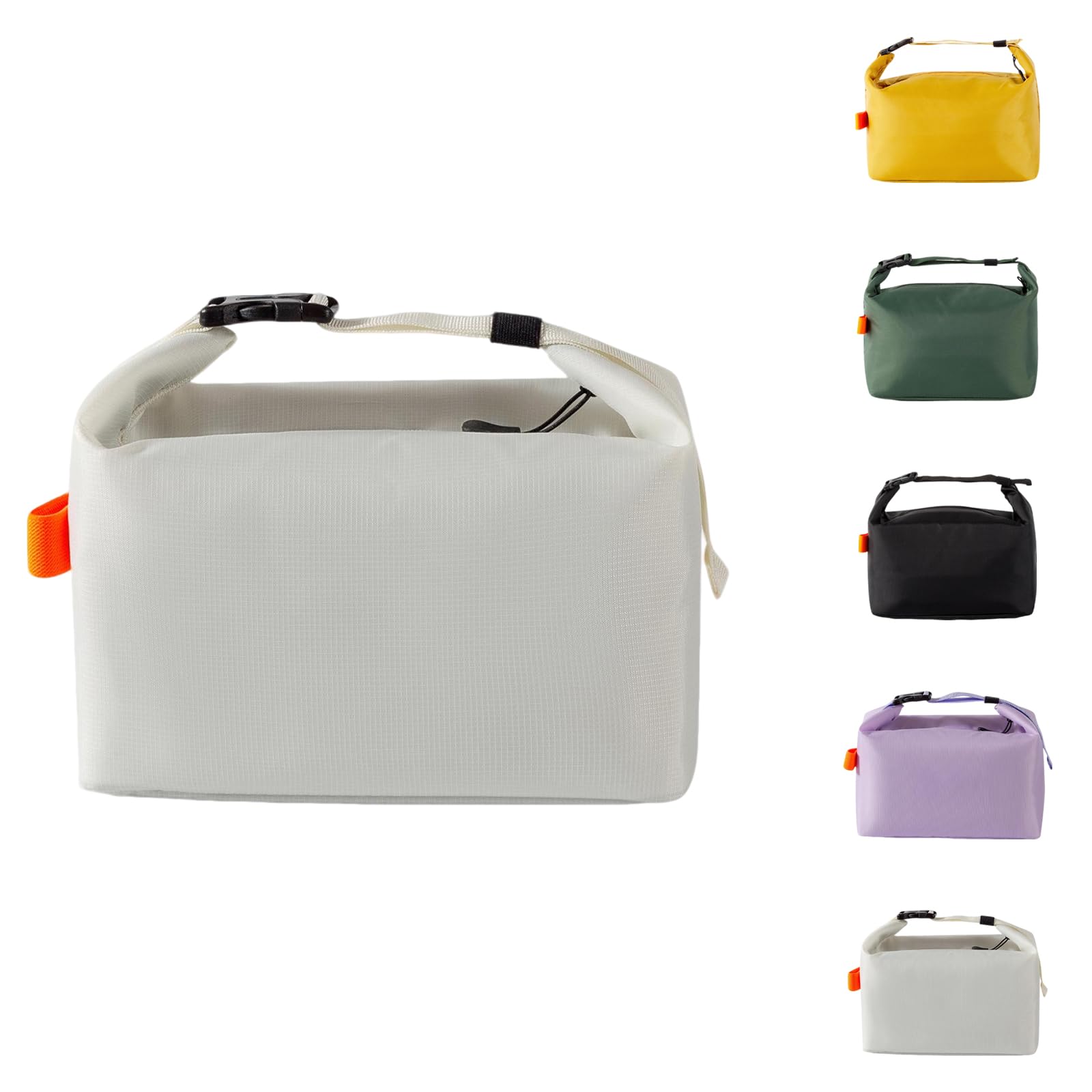 SUOXU Insulated Lunch Bag Leak Proof Thermal Lunch Tote for Adults Kids - Large Capacity Water Resistant Cooler Bag for Work, School, Picnic & Travel (White)