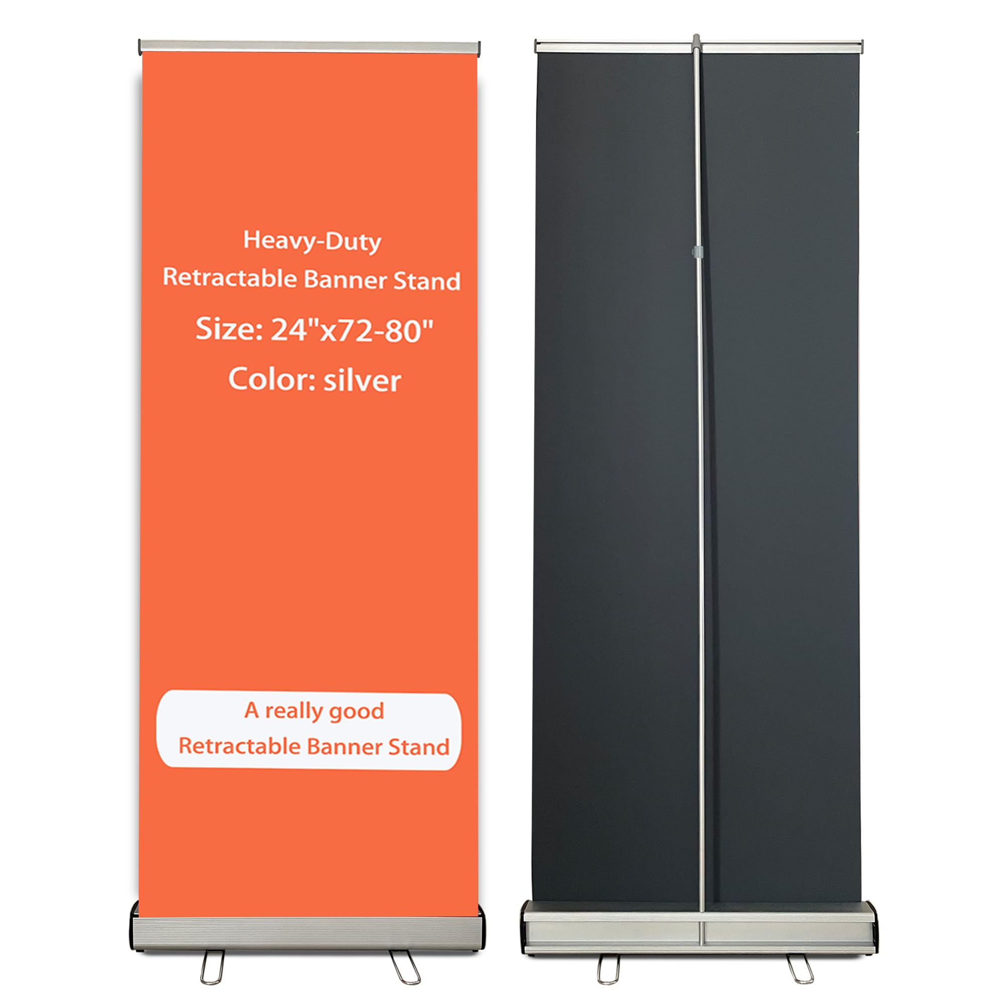 NANYANG 24" x72-80 Heavy Duty Retractable Roll Up Banner Stand，for business trade show,store sign display Stand (STAND ONLY)