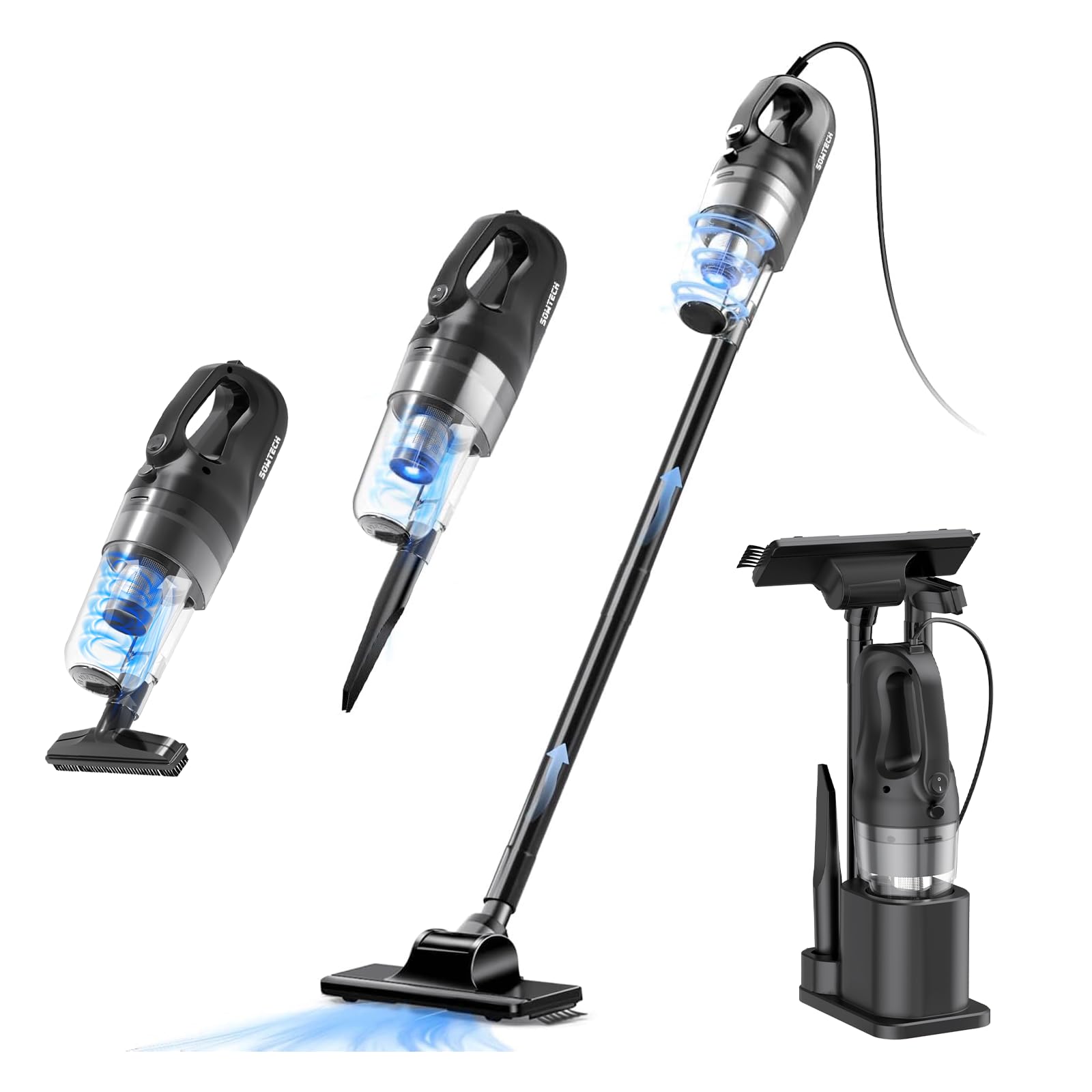 Aspirateur pour sols durs SOWTECH filaire et léger : aspiration puissante continue