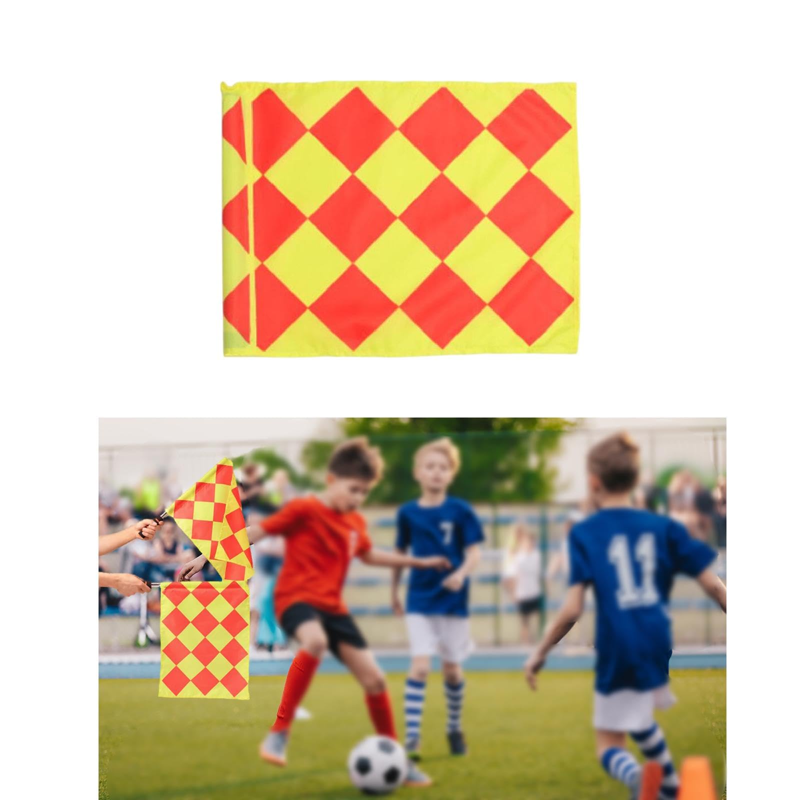 Menolana Soccer Pole Flag Referee Equipment Bright Colors Portable 44 Cmx34 cm Football Field Corner Flag for Game Professional Match