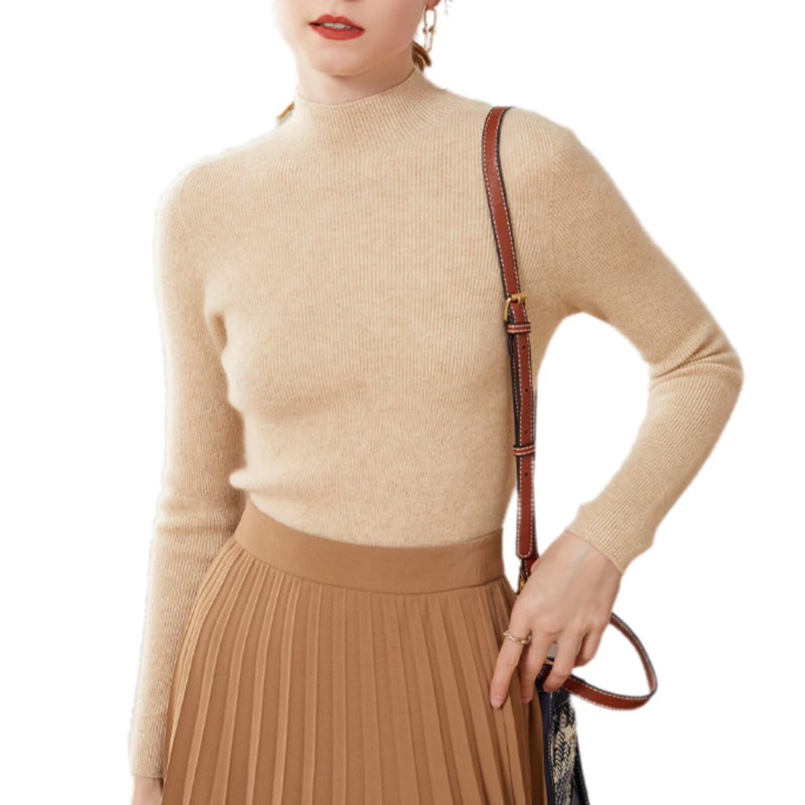 HNVAVQ Maglione Donna 100% Cashmere Morbido