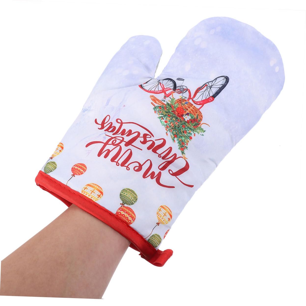 SOIMISS Juego De 5 Manoplas De Horno Reutilizables con Temática Navideña Resistentes A Altas Temperaturas Y Antiescaldaduras De Poliéster para Cocina Decoración Navideña